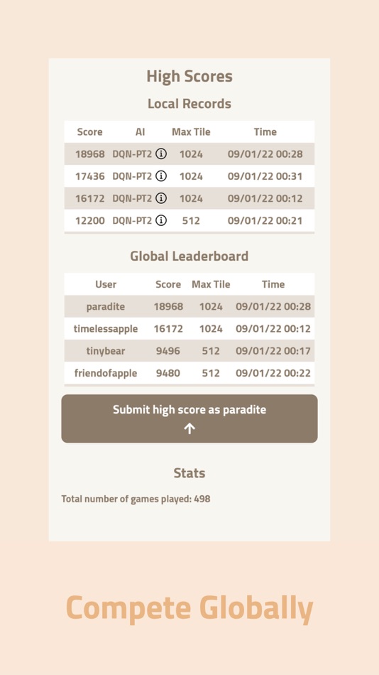#5. AI Simulator: 2048 (iOS) Podle: AI Simulator