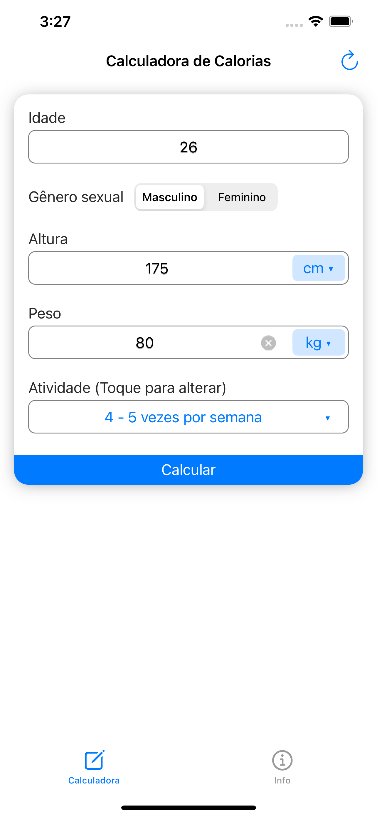 Calculadora De Calorias, TDEE