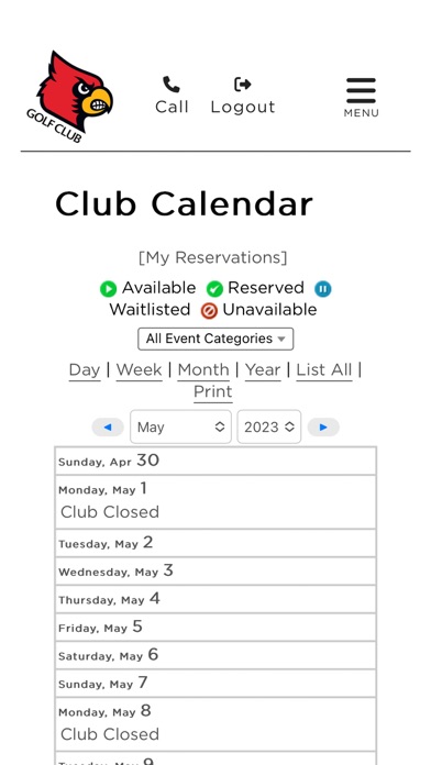 Univ. of Louisville Golf Club Screenshot