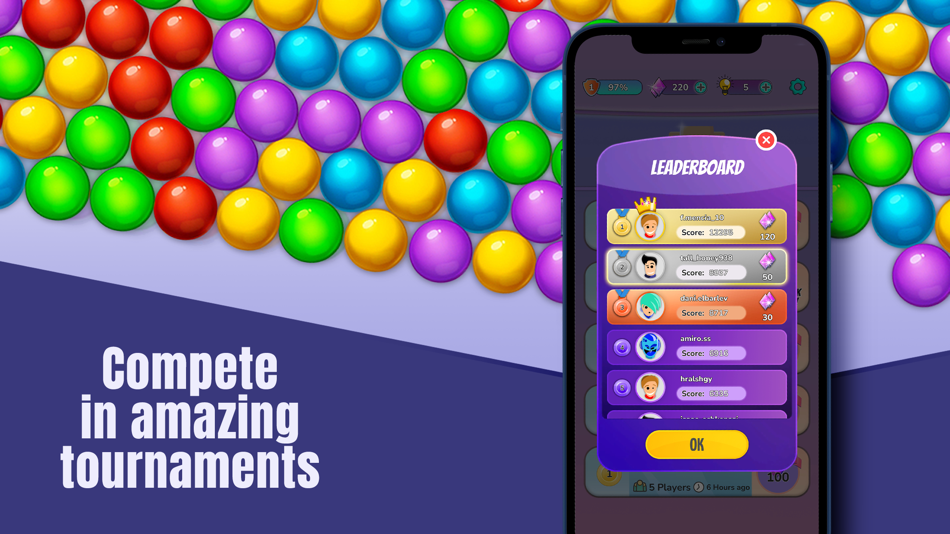 #3. Bubble Shooter Pop Multiplayer (iOS) By: PrizePool Studios