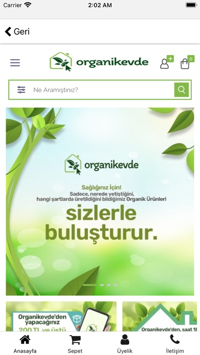 Organik Evde Online Alışveriş Screenshot