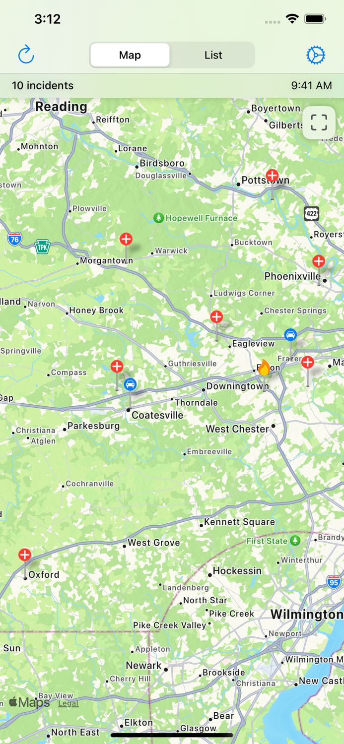 Chester County Incidents