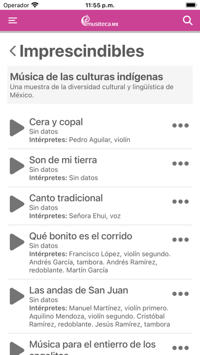 Musiteca app Screenshot