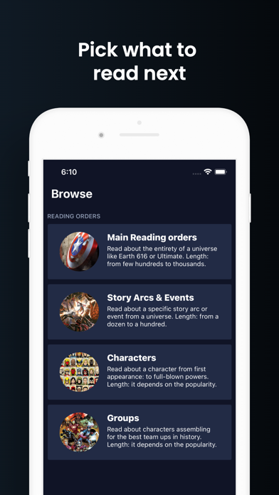 Redwing: Comic Reading Orders Screenshot