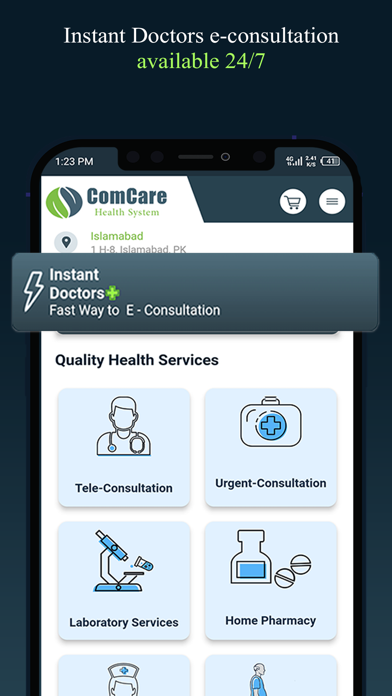 Comcare Patient Screenshot
