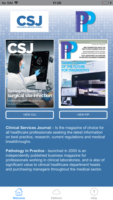 Clinical Services Journal Screenshot