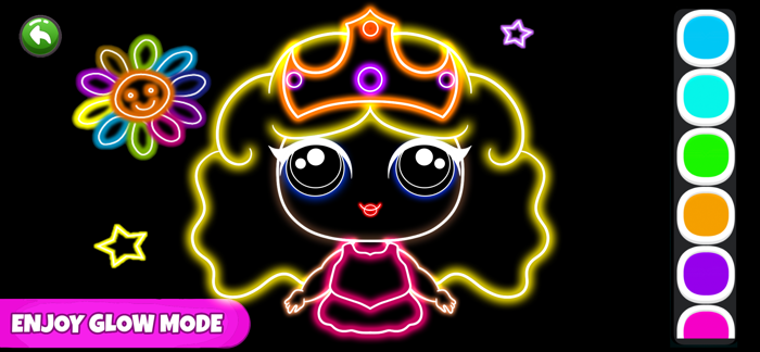 Glitter Dolls coloring book