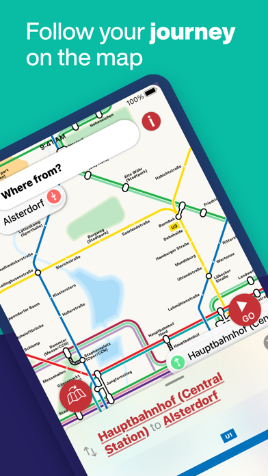 Hamburg Metro - Map & Route Screenshot