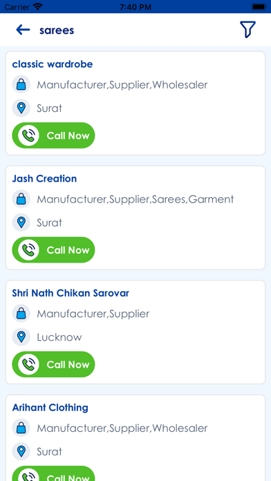 Textile Business Directory Screenshot
