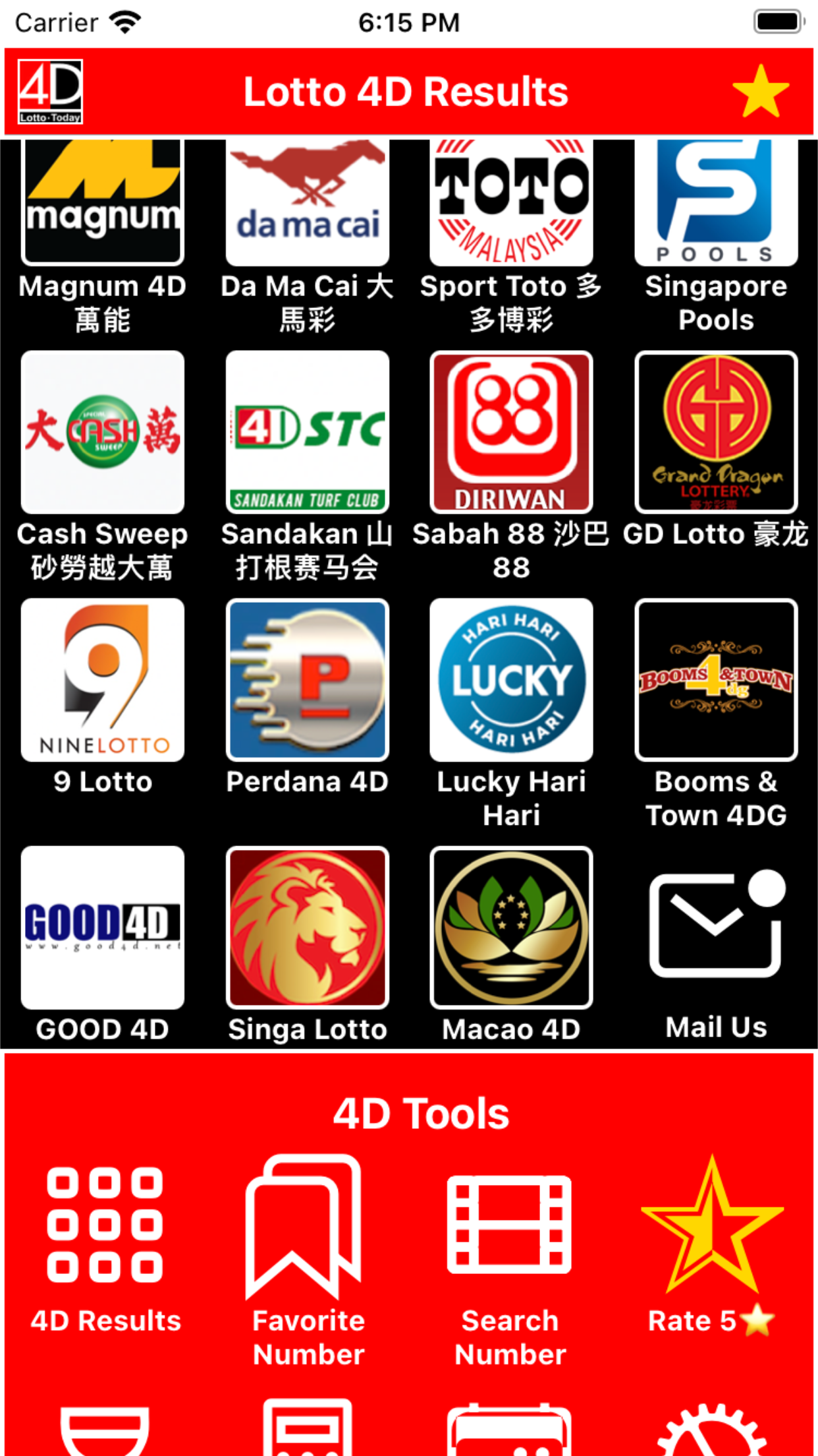 Lotto 4D Results Live 4D Toto