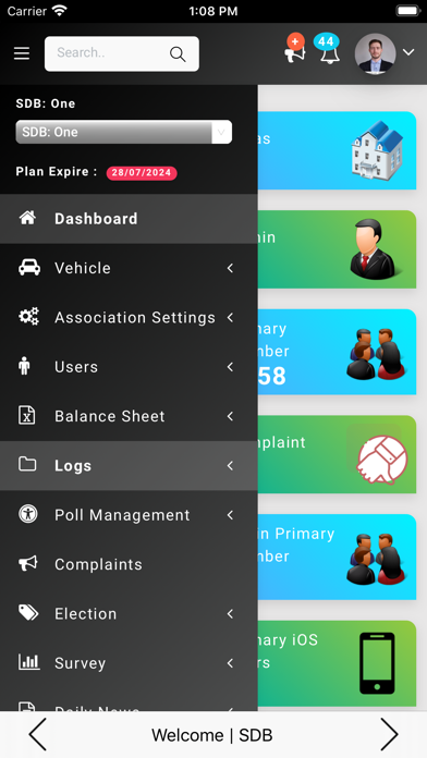Admin SDB Screenshot