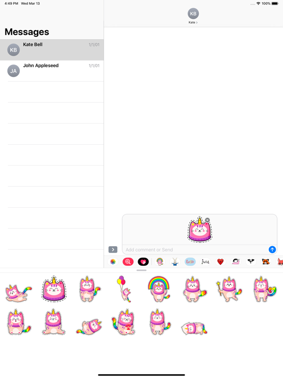 Screenshot #5 pour Cat Emoji Stickers for Message