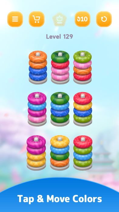 Color Sort 3D — Hoop Puzzle Screenshot