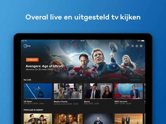 Caiway Interactieve TV iPad app afbeelding 1