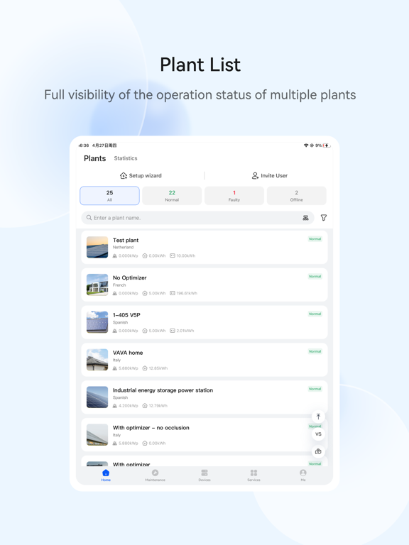 FusionSolar iPad app afbeelding 1