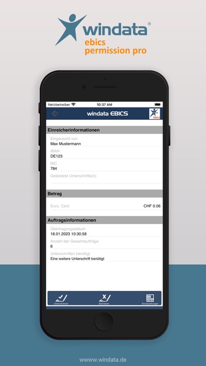 windata EBICS permission pro screenshot-3
