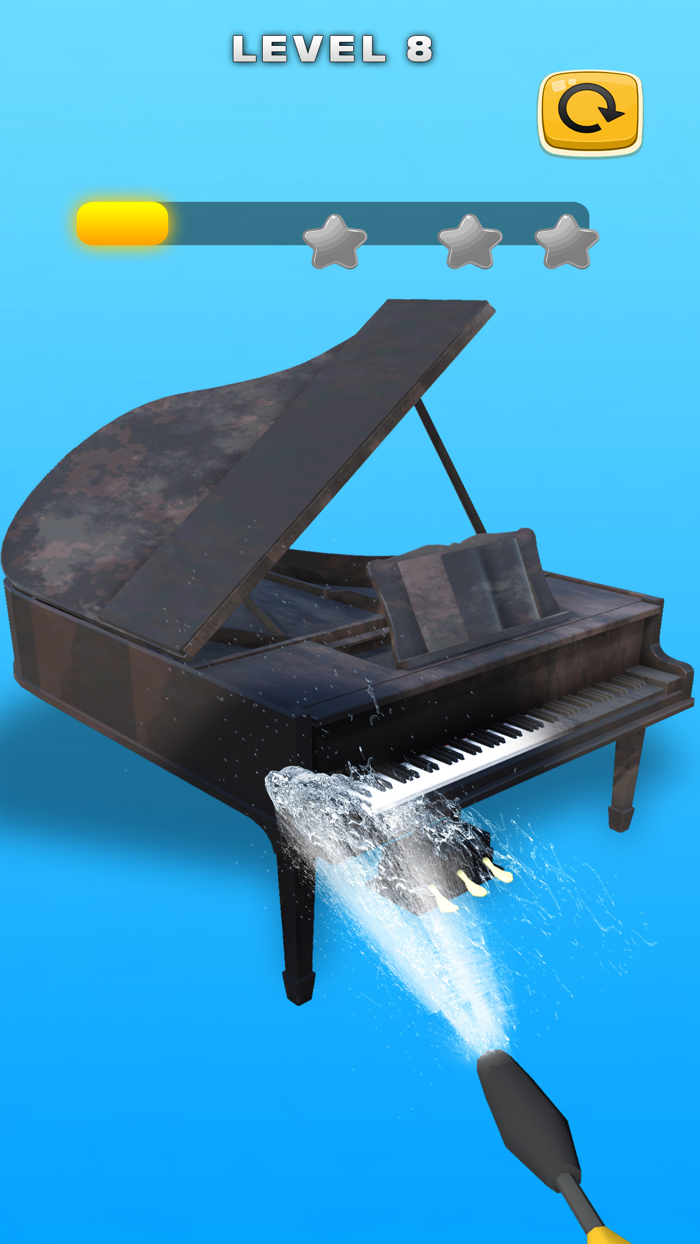 Power washer cleaner simulator