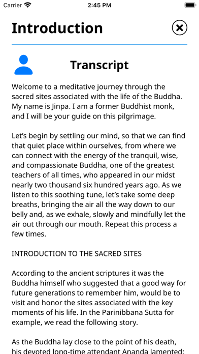 Buddha's Footsteps App Screenshot
