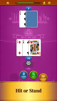 blackjack by mobilityware+ iphone screenshot 2