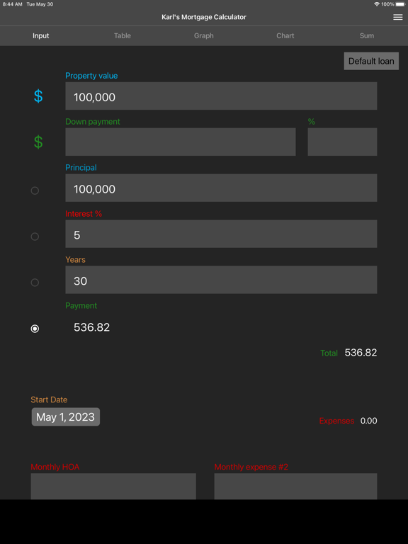 Screenshot #4 pour Karl's Mortgage Calculator