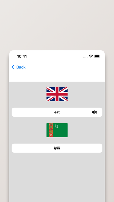 Turkmen/English Dictionary Screenshot