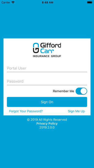 Gifford Carr Client Portal Screenshot