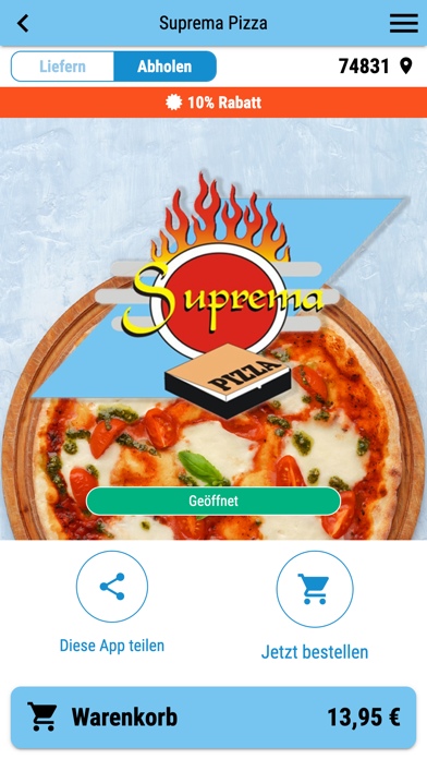 Suprema Pizza Screenshot