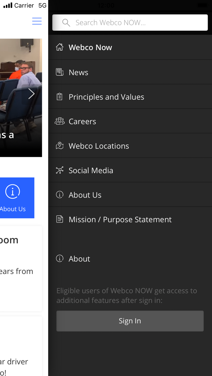 Webcos Trusted Teammate App