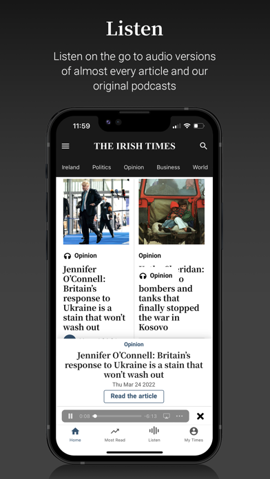 The Irish Times News Screenshot