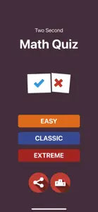 Two Second Math Quiz screenshot #1 for iPhone