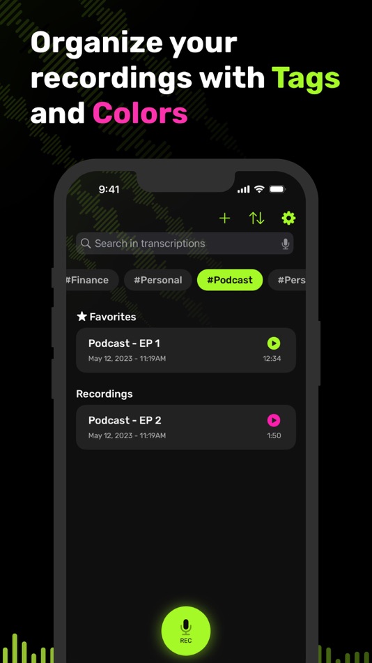 #5. VoiceRec: AI Vocal Recorder (iOS) 由: Beatcode Srl