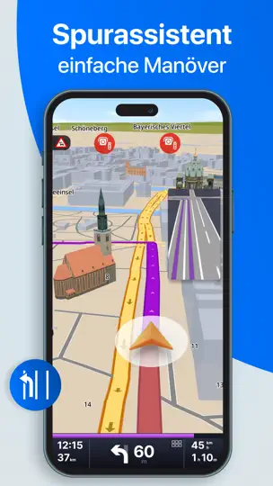 Screenshot von Sygic LKW Wohnmobil Navigation auf dem iPhone 9