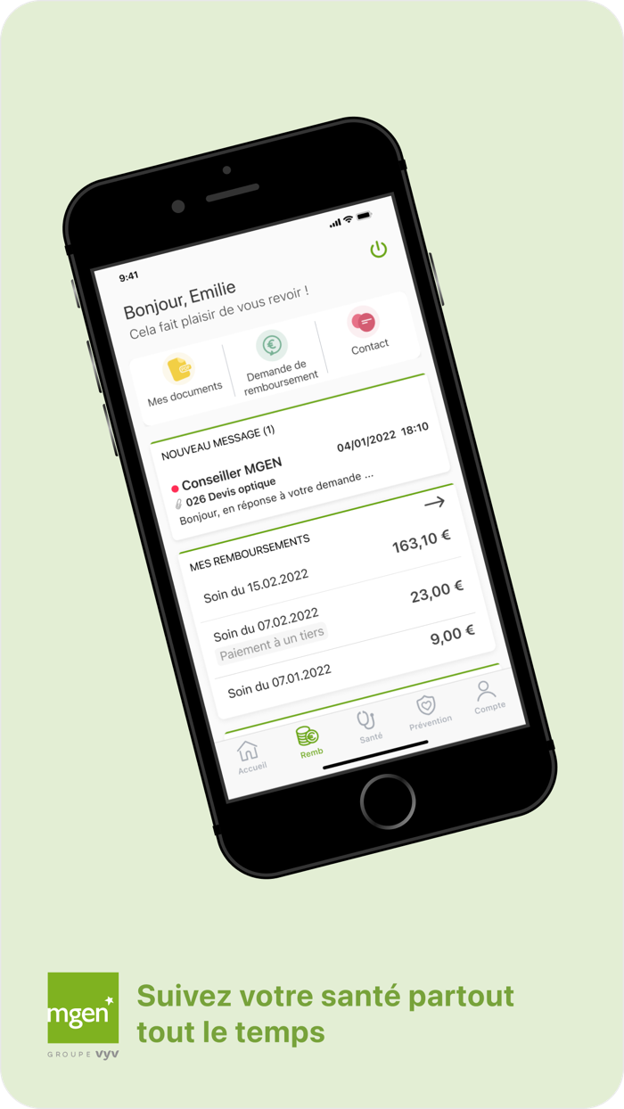 Mutuelle MGEN Espace personnel