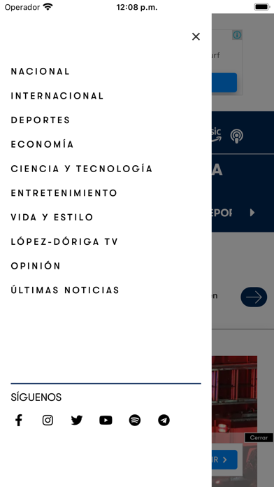 López-Dóriga Digital Screenshot