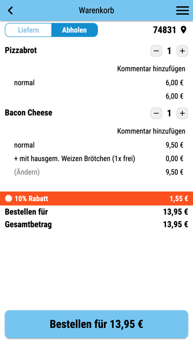 Suprema Pizza Screenshot
