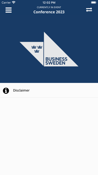Business Sweden Events Screenshot