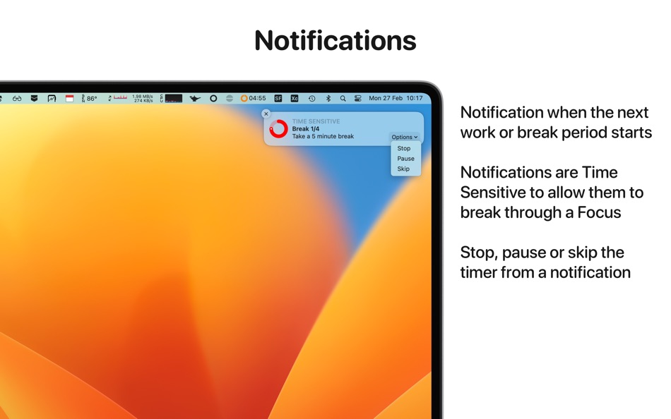 #3. Pommie - Pomodoro Timer (macOS) 由: Geoff Hackworth