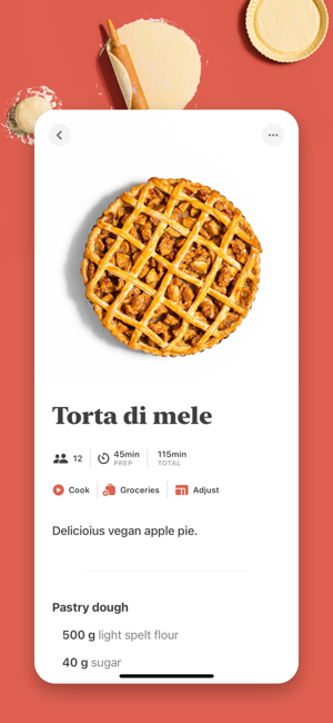 ‎Mela - Screenshot ng Recipe Manager