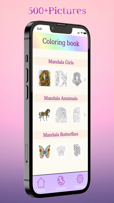 Coloring Book Adults Games Screenshot