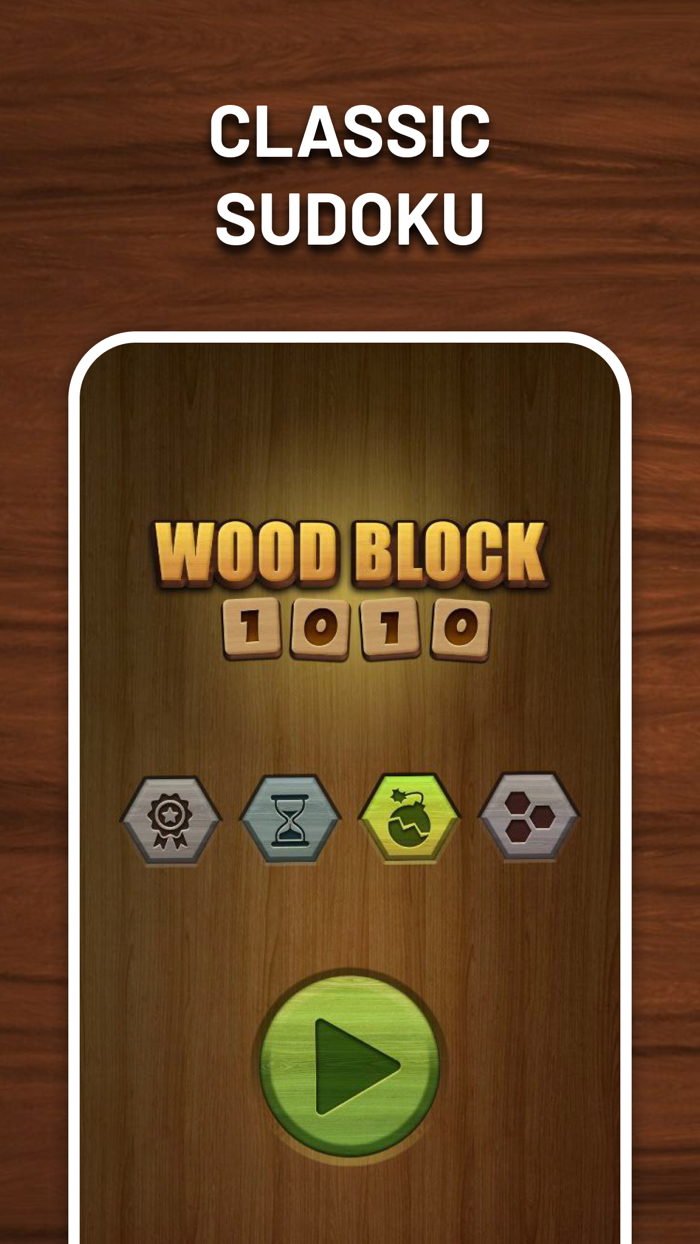Wood Q Block Sudoku Puzzle