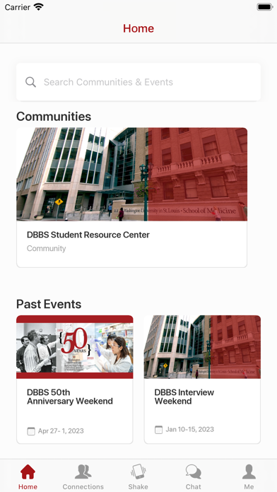 WashU DBBS Screenshot