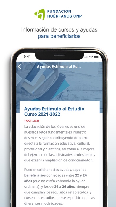 Fundación Huérfanos CNP Screenshot