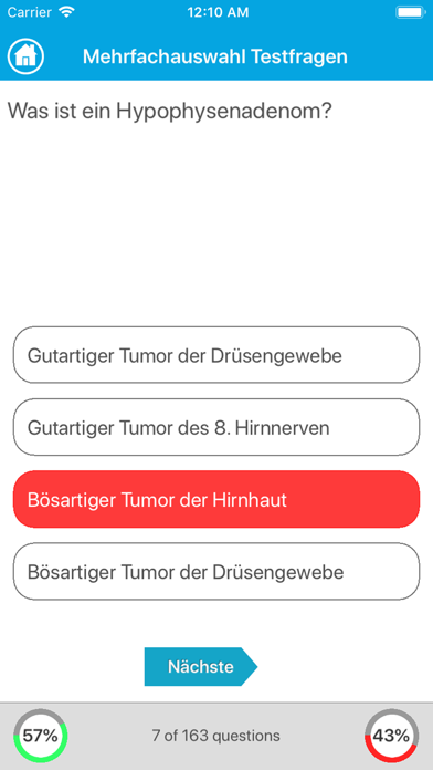 Neurologie Quiz Screenshot