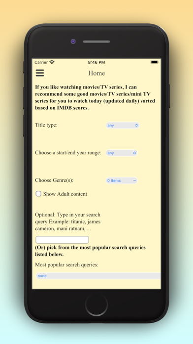 Movie-recommender Screenshot