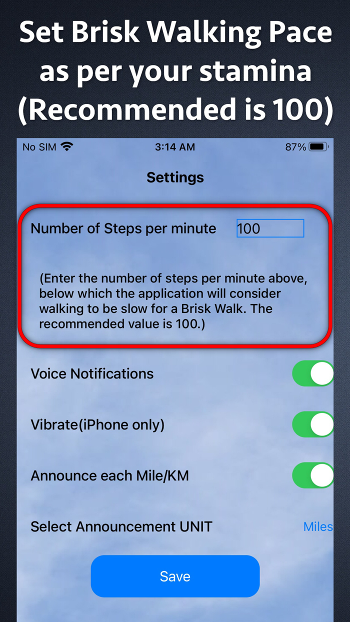 Brisk Walking Tracker