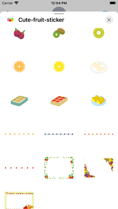 Cute fruit sticker Screenshot