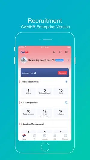 CAMHR-Professional job APP screenshot 1