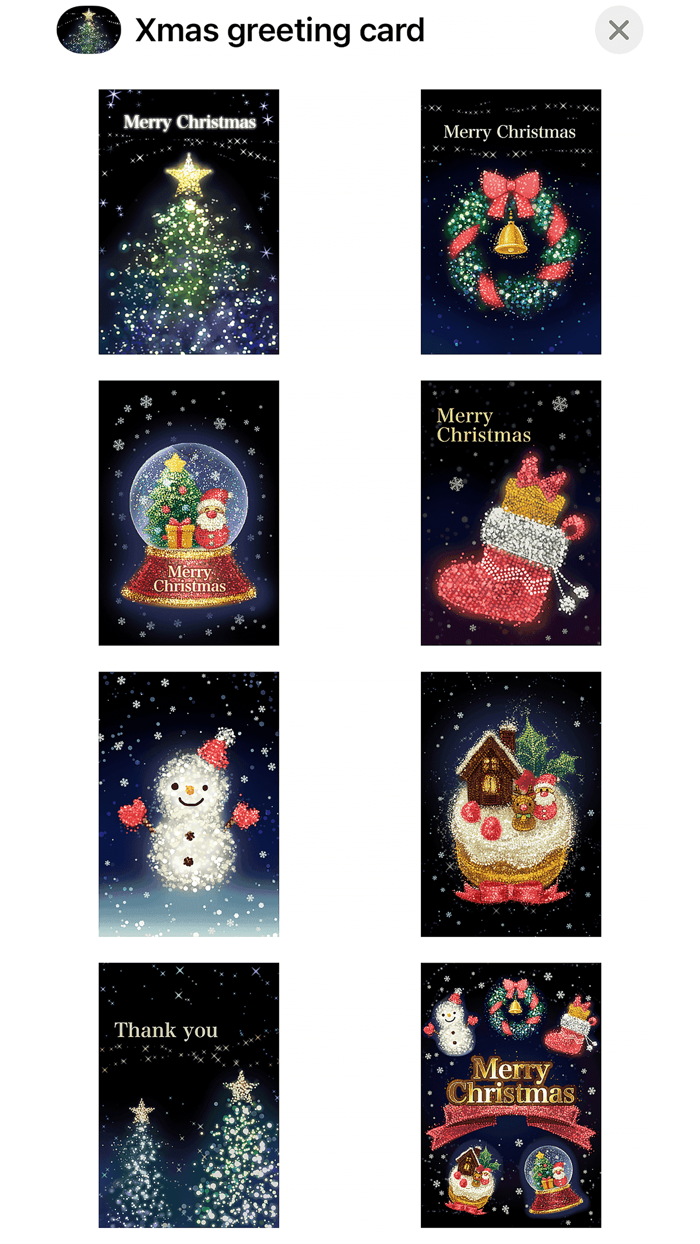 Xmas-Greeting card Stickers