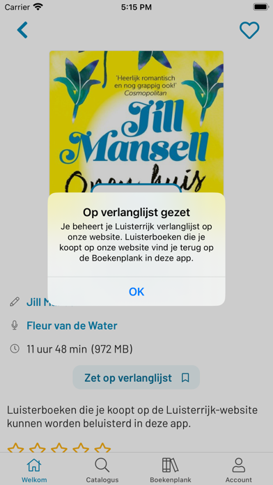 Luisterrijk luisterboeken Screenshot