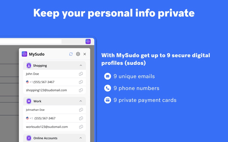 #3. MySudo for Safari (macOS) Podle: Anonyome Labs, Inc